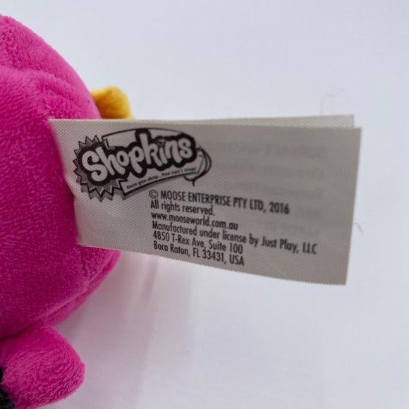 Shopkins Lippy Lips Plush 7" Stuffed Animal Pink Lipstick Toy Doll Winking Eye - Picture 6 of 7